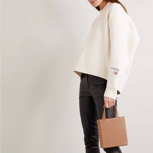 ALEXANDER WANG Cream Wool Blend Embroidered Sweater